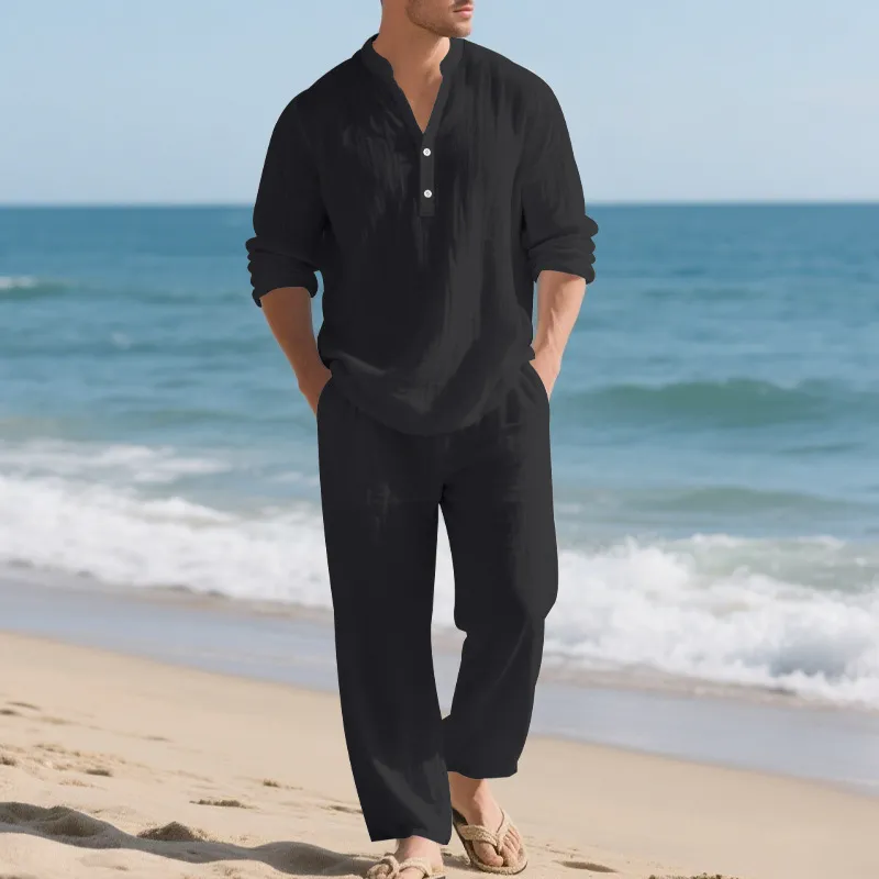 Mens Loose-Fit Long-sleeved Suit Casual (S, White)